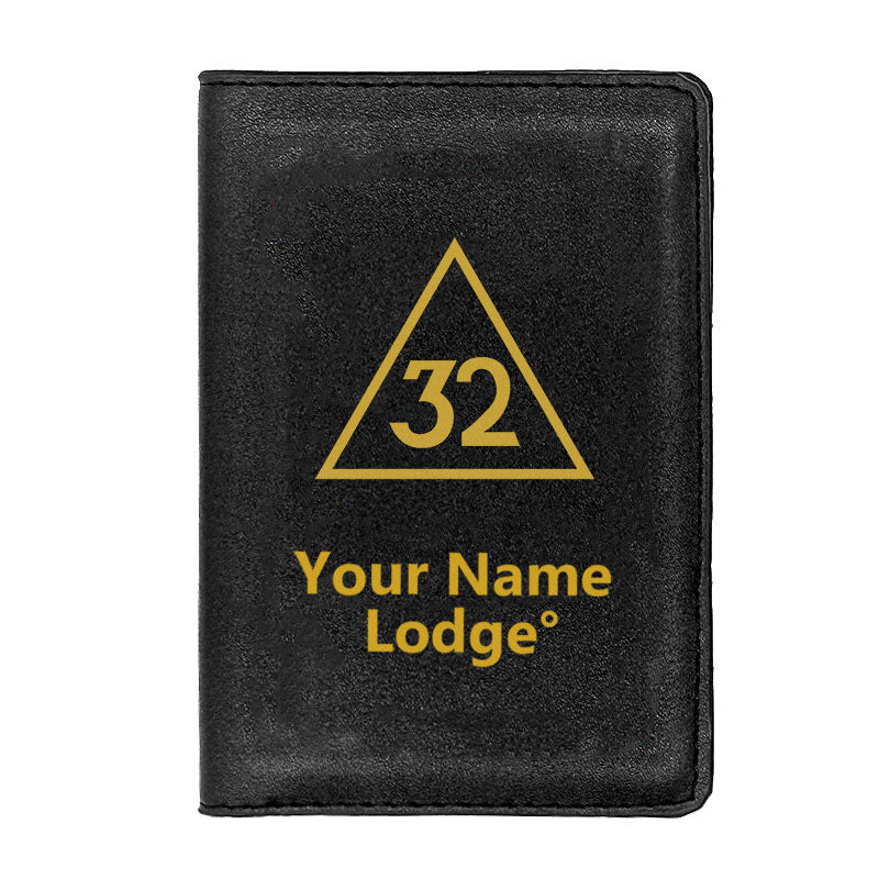 32nd Degree Scottish Rite Wallet - Black & Brown - Bricks Masons