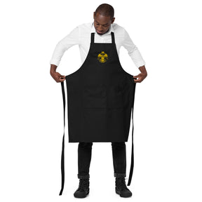 33rd Degree Scottish Rite Kitchen Apron - Wings Down Various Organic Cotton Colors - Bricks Masons