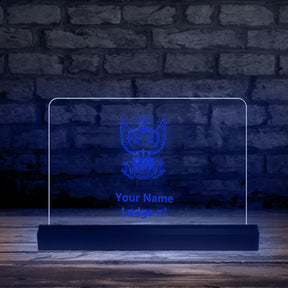 33rd Degree Scottish Rite LED Sign - Wings Up 3D Glowing light - Bricks Masons