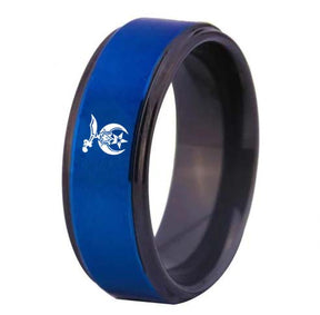 Shriners  Ring - Blue Tungsten - Bricks Masons