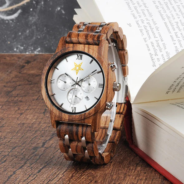 OES Wristwatch - Various Wood Colors - Bricks Masons