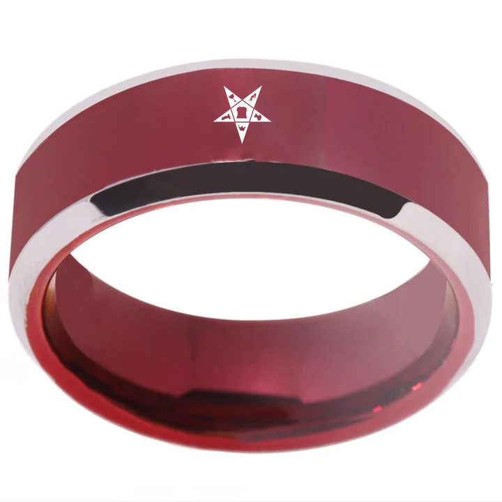 OES Ring - Red Color - Bricks Masons