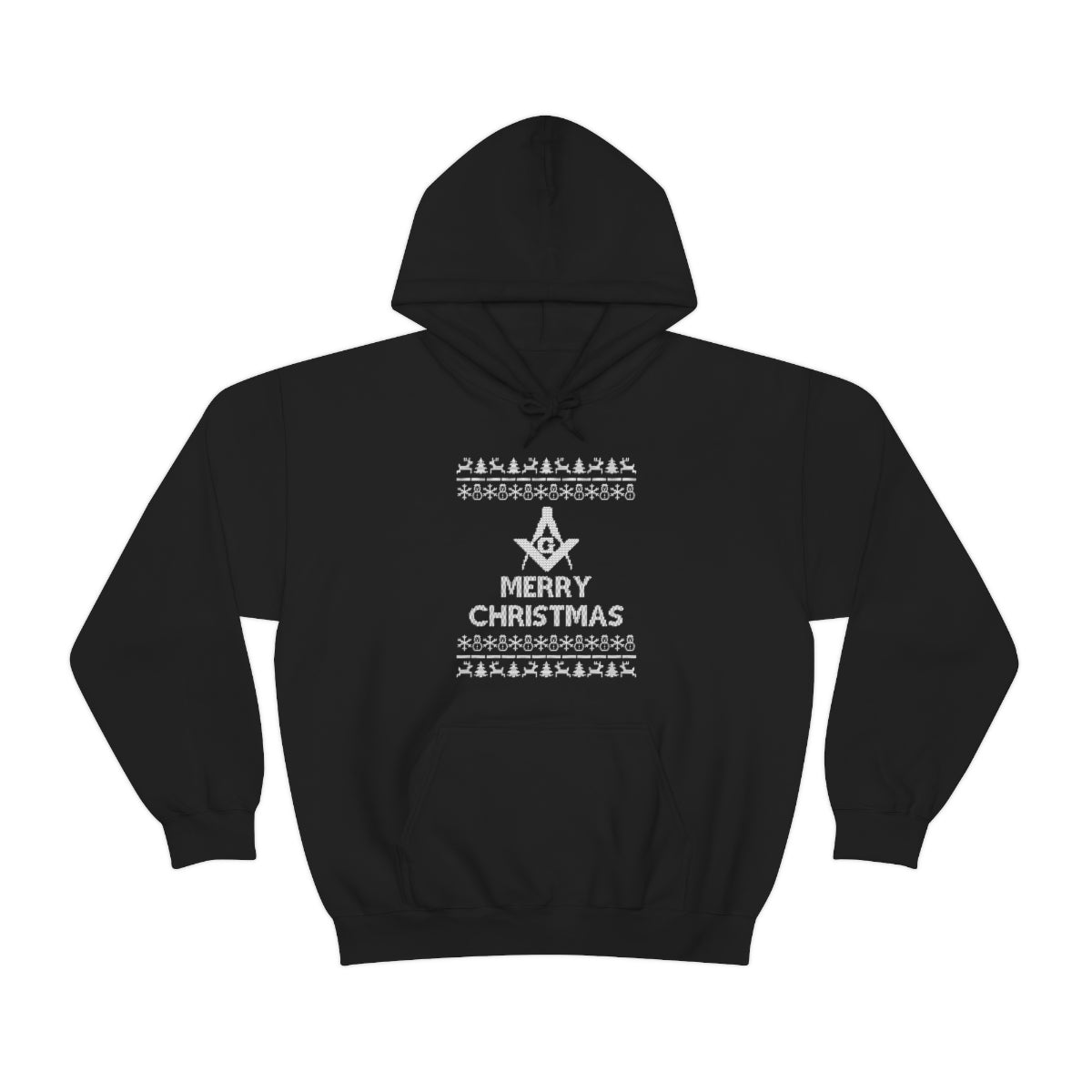 Master Mason Blue Lodge Hoodie - Ugly Merry Christmas - Bricks Masons