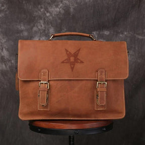 OES Briefcase - Handmade Leather - Bricks Masons