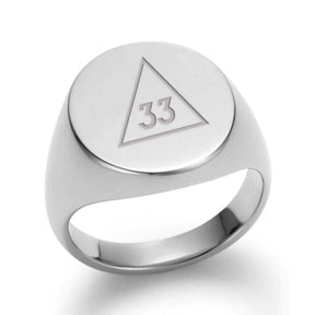 33rd Degree Scottish Rite Ring - Sterling Silver - Bricks Masons