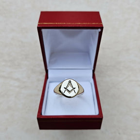 Master Mason Blue Lodge Ring - 9K Gold - Bricks Masons