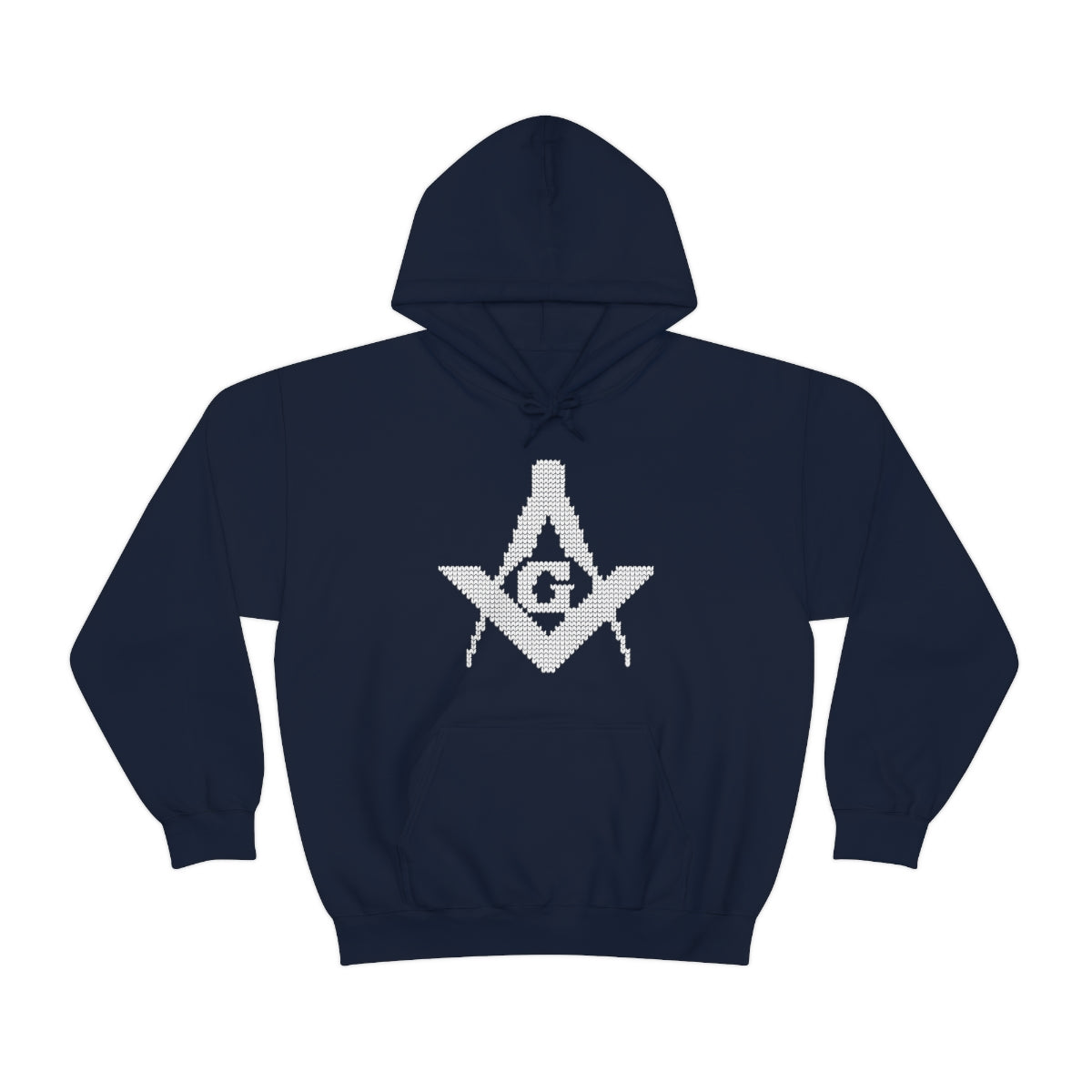 Master Mason Blue Lodge Hoodie - Christmas Ugly Square and Compass G - Bricks Masons