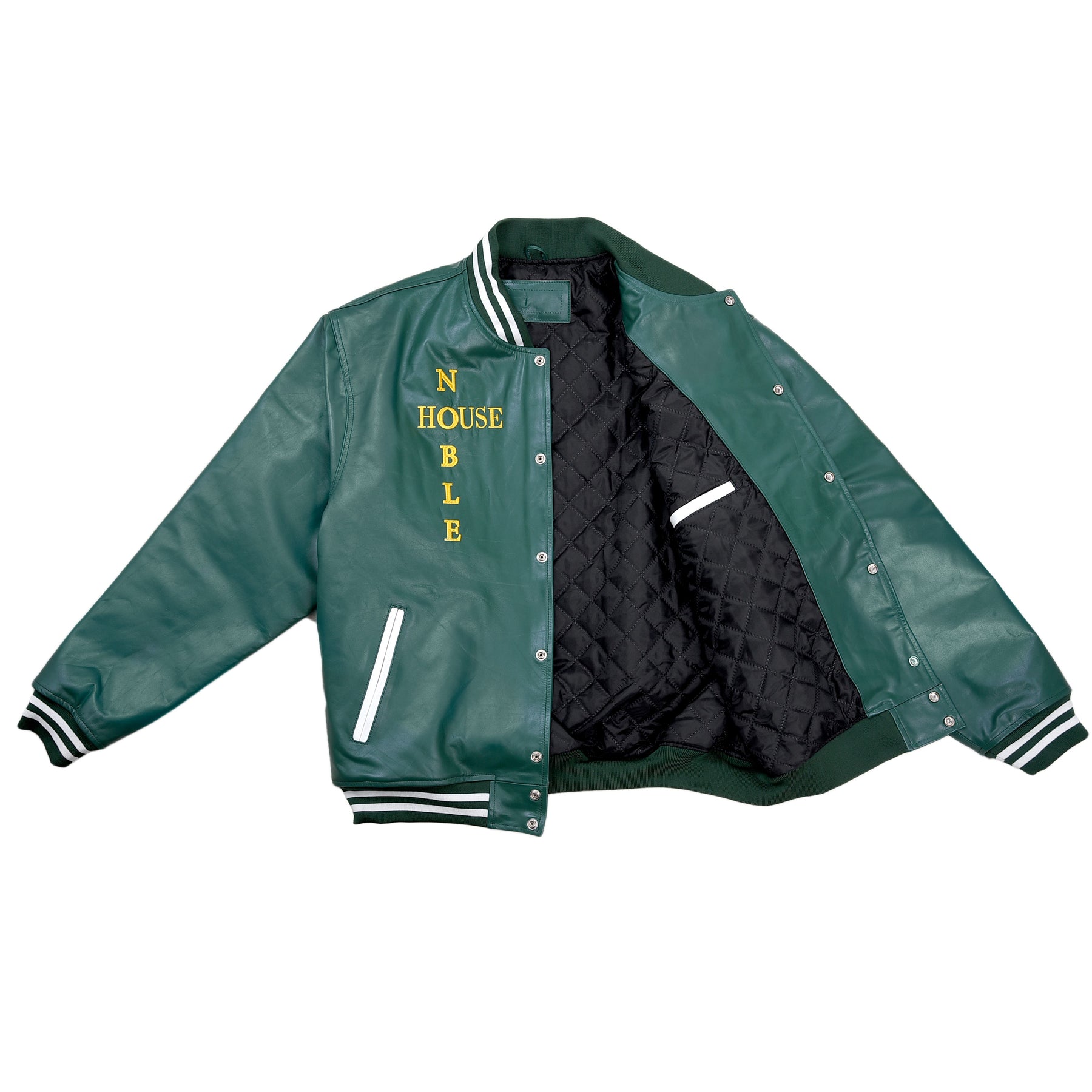 Shriners Jacket - Bottle Green Leather Noble House - Bricks Masons