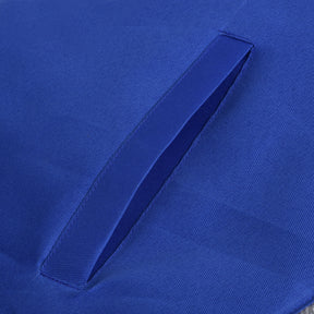 Junior Warden Blue Lodge Officer Apron - Navy Blue Velvet With Fringe - Bricks Masons