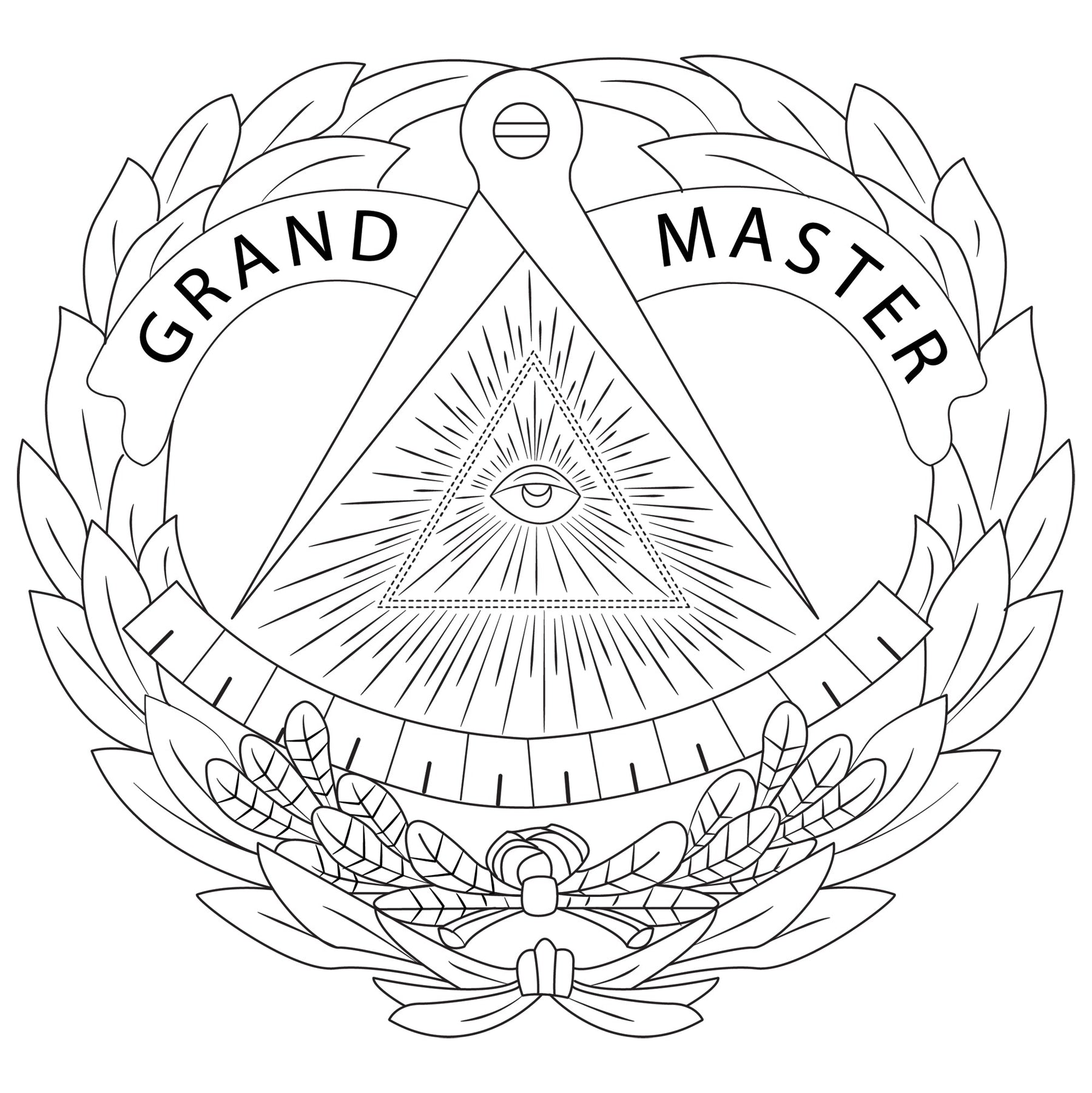 Grand Master Blue Lodge Wallet - Leather Various Colors - Bricks Masons