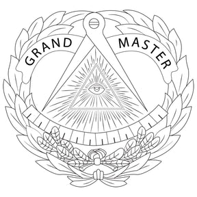 Grand Master Blue Lodge Journal - Brown Faux Leather - Bricks Masons