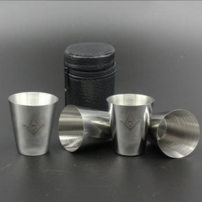 Master Mason Blue Lodge Cups - Stainless Steel - Bricks Masons