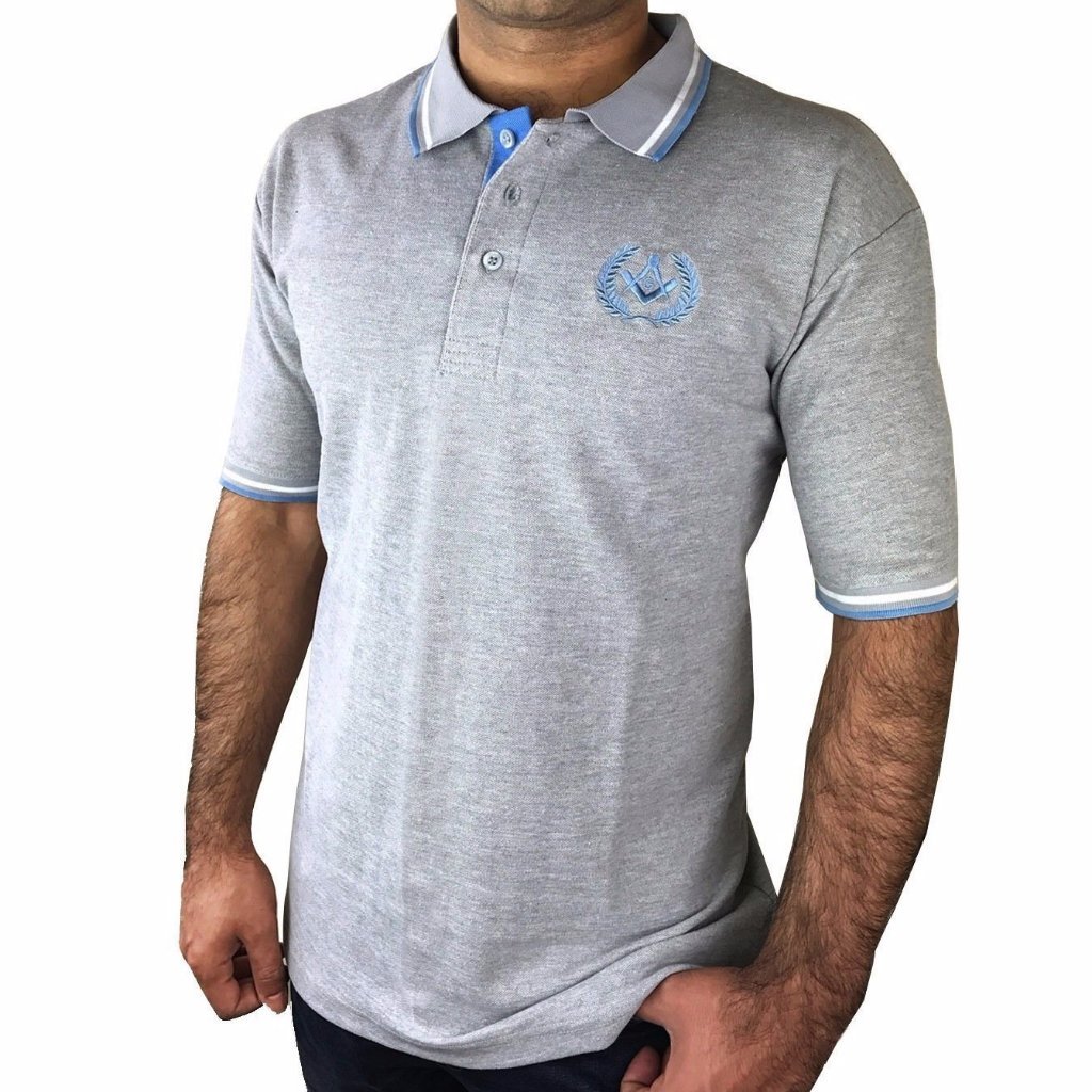 Master Mason Blue Lodge Polo Shirt - Various Colors Square & Compass G - Bricks Masons