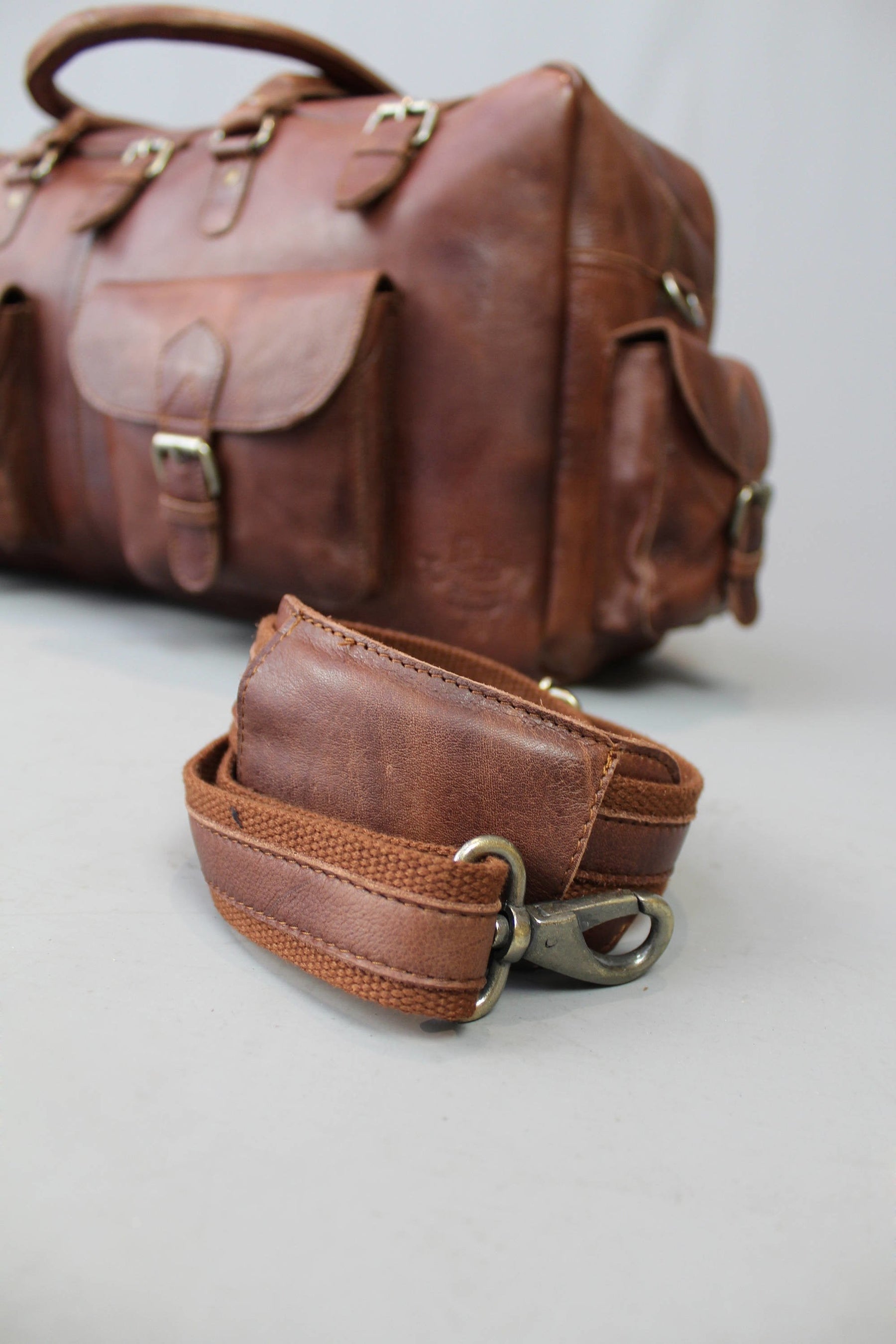 Royal Arch Chapter Travel Bag - Conker Brown Leather - Bricks Masons