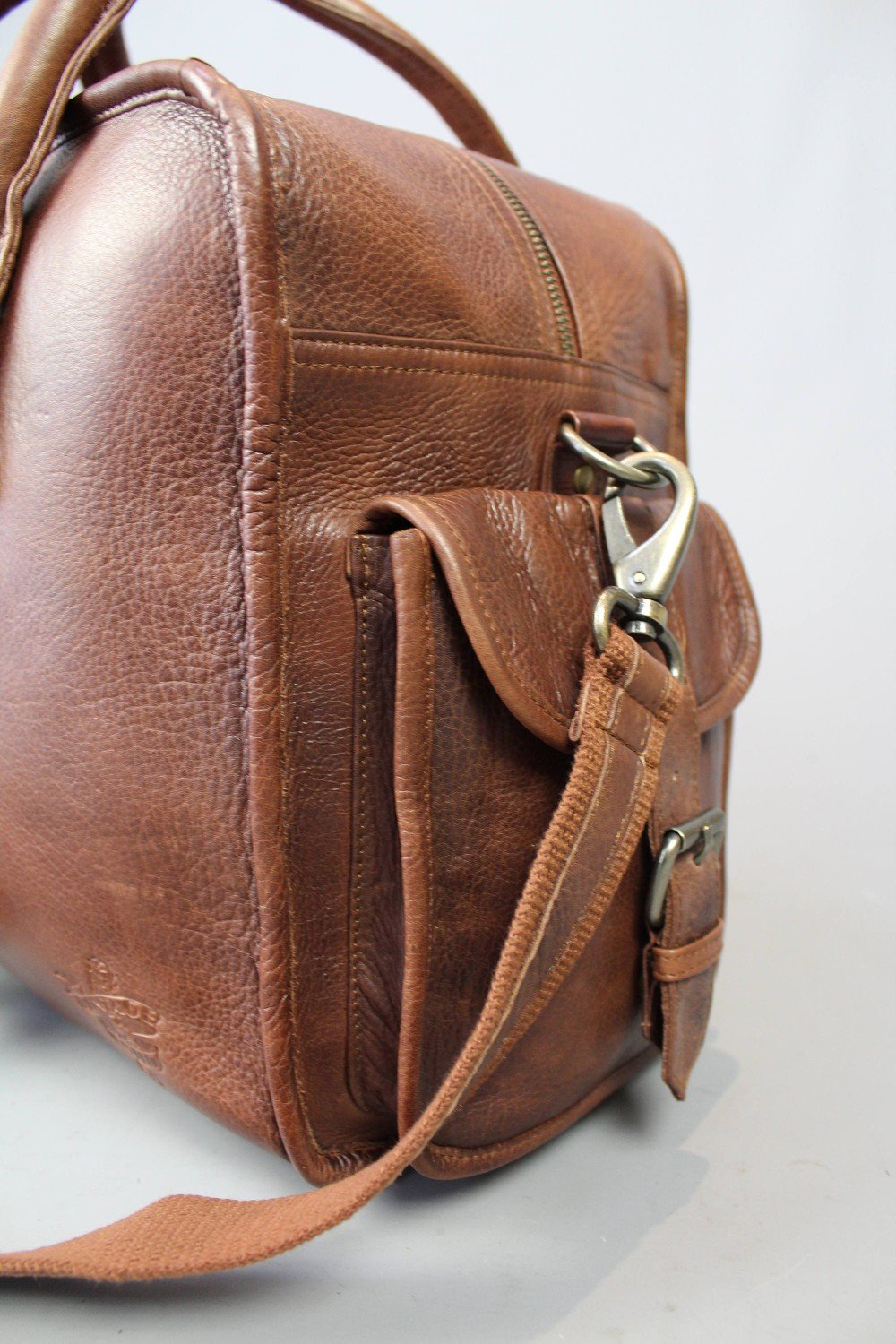 Council Travel Bag - Vintage Brown Leather - Bricks Masons