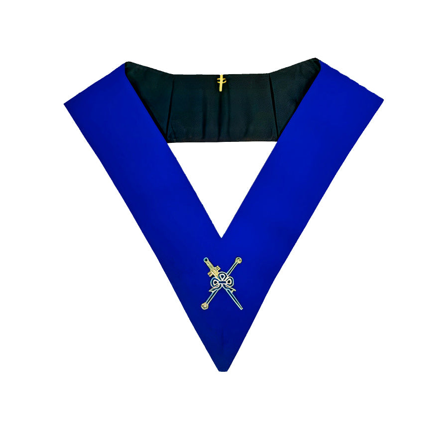 Master of Ceremonies Blue Lodge Collar - Royal Blue - Bricks Masons