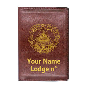 Grand Master Blue Lodge Wallet - Black & Brown - Bricks Masons
