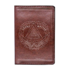 Grand Master Blue Lodge Wallet - Black & Brown - Bricks Masons