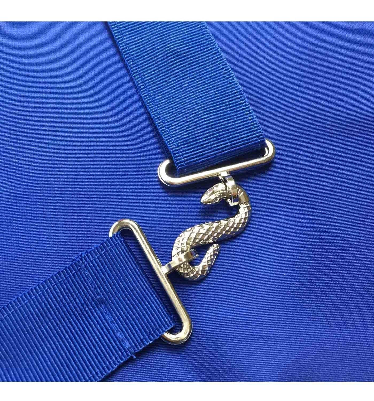 Junior Steward Blue Lodge Officer Apron - Royal Blue with Wreath - Bricks Masons