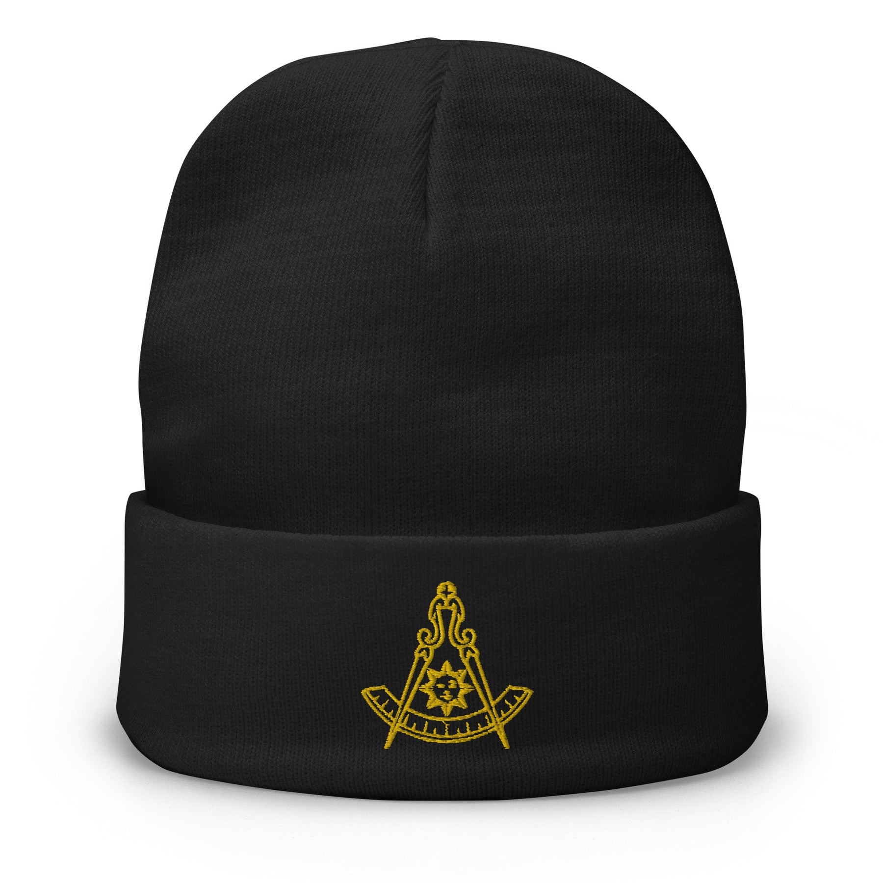 Past Master Blue Lodge California Regulation Beanie - Golden Embroidery - Bricks Masons