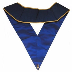 Thrice Powerful Master Scottish Rite Collar - Dark Blue Moire - Bricks Masons