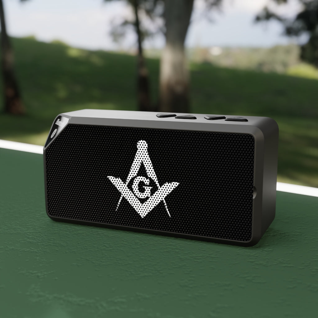 Master Mason Blue Lodge Bluetooth Speaker - White Square & Compass G - Bricks Masons