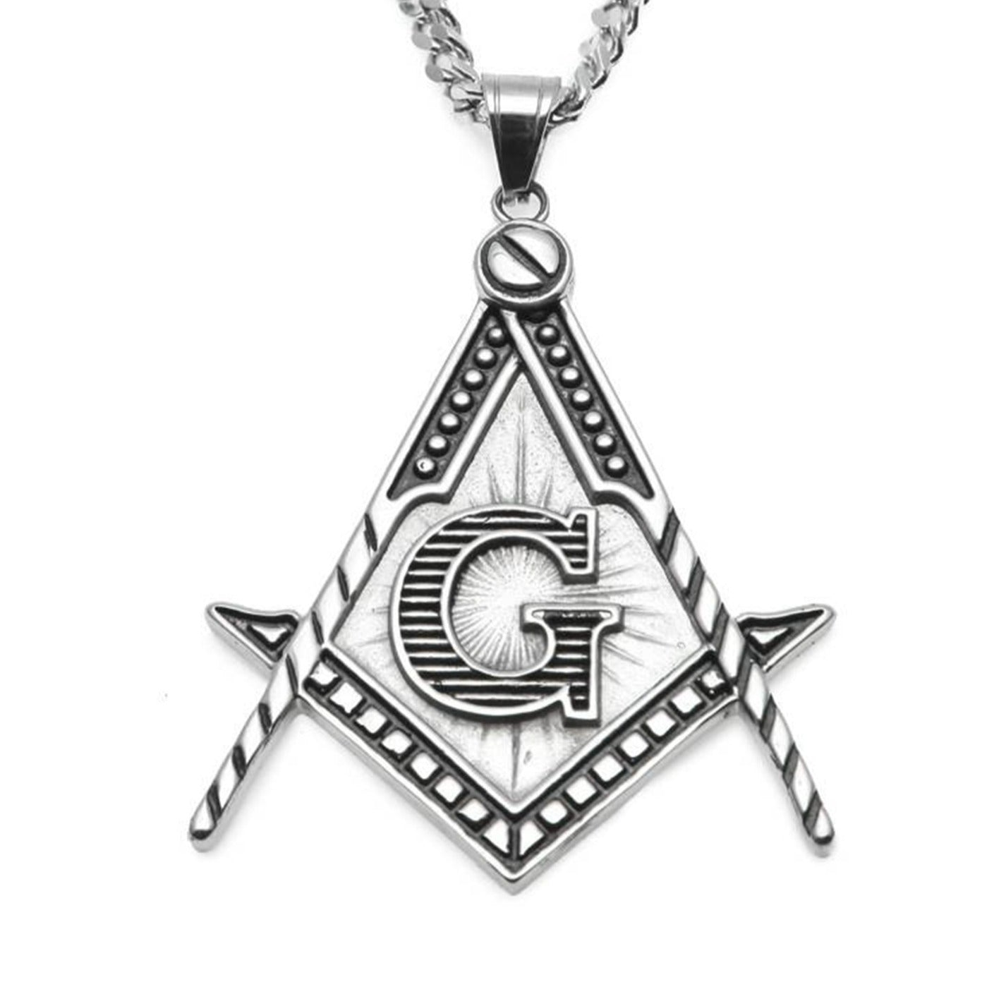 Master Mason Blue Lodge Necklace - Various Titanium Steel Colors - Bricks Masons