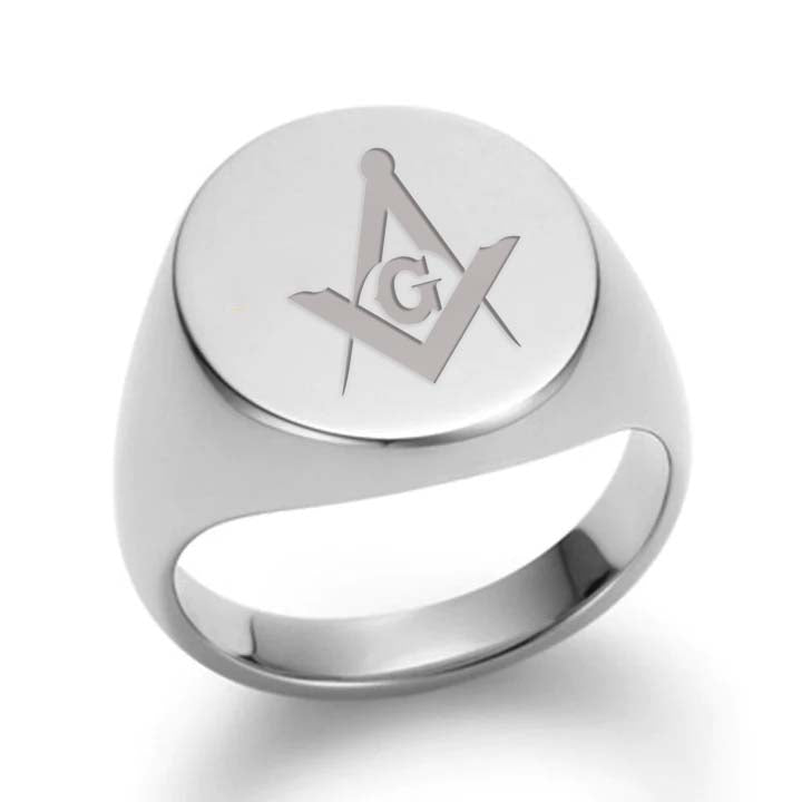 Master Mason Blue Lodge California Regulation Ring - Sterling Silver - Bricks Masons