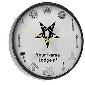 OES Clock - Frame with LED - Bricks Masons