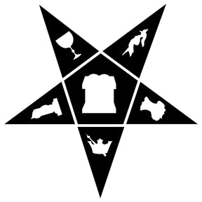 OES Flask - Wings Down 6oz Full Set Shot Glass & Funnel - Bricks Masons