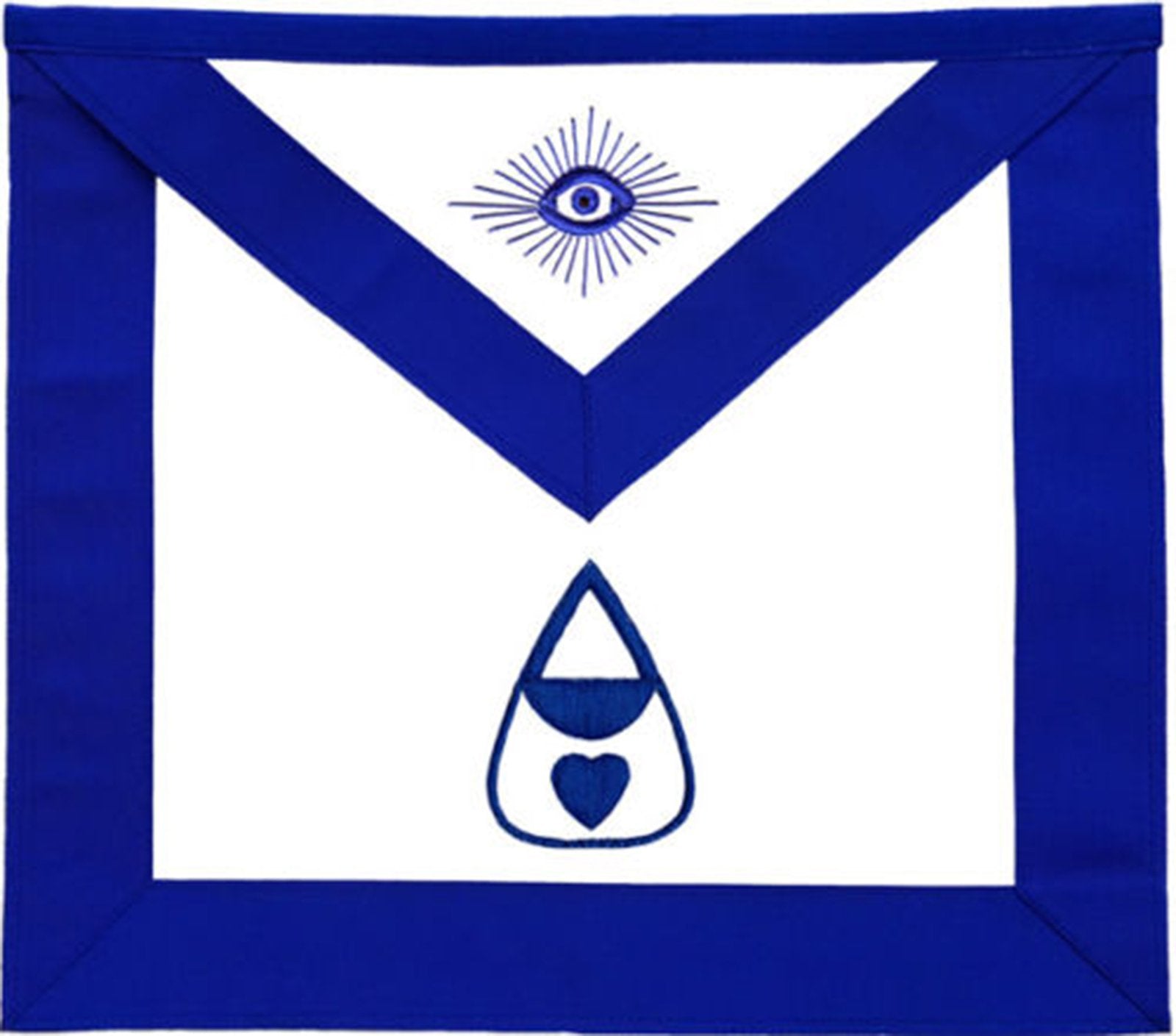 Officers Blue Lodge Officer Apron Set - Blue Ribbon Machine Embroidery (Set of 19) - Bricks Masons