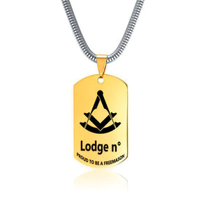 Past Master Blue Lodge Necklace - (Various Colors) - Bricks Masons
