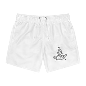 Past Master Blue Lodge California Regulation Short - White - Bricks Masons