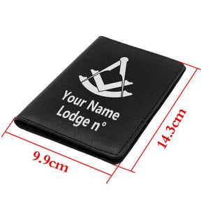 Past Master Blue Lodge Wallet - Black & Brown - Bricks Masons