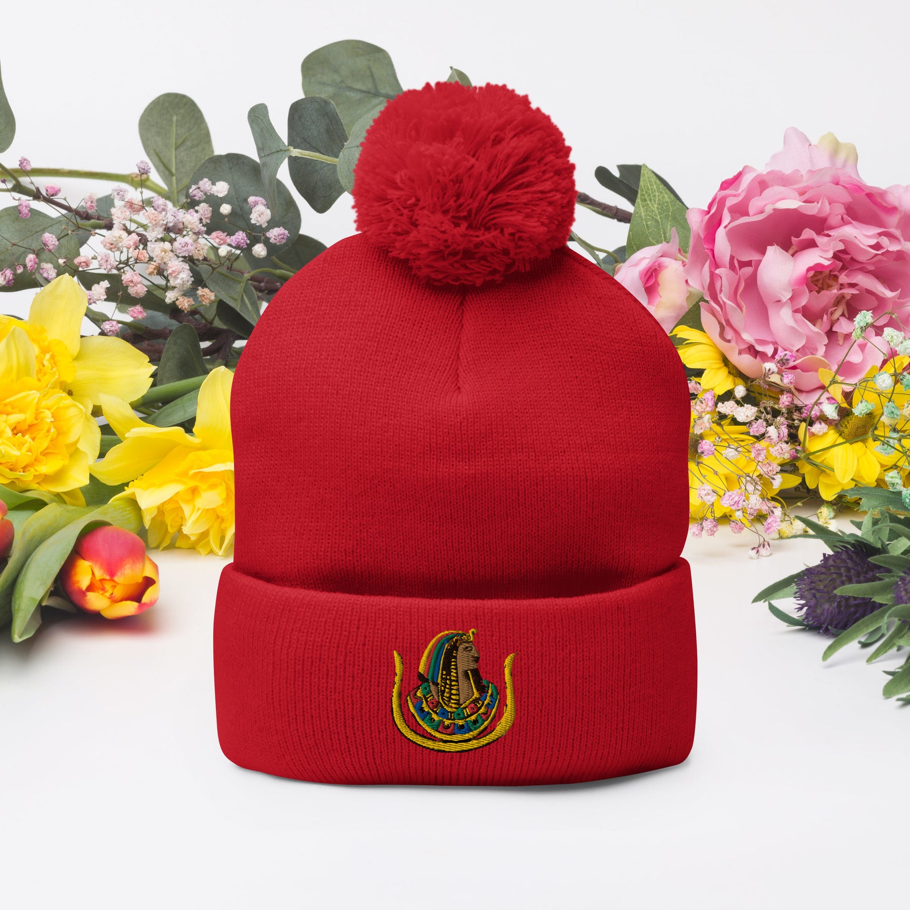 PHA DOI Beanie - Pom Pom in Red for Christmas - Bricks Masons