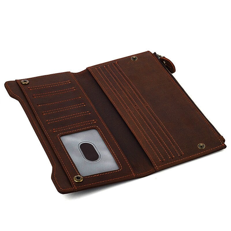 Master Mason Blue Lodge Wallet - Genuine Leather With Credit Card Holder Brown - Bricks Masons