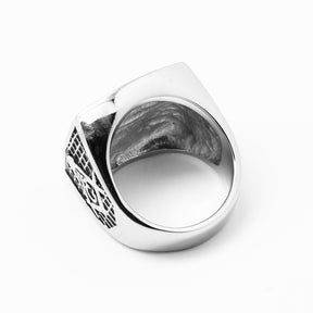 Eye of Horus Pyramid Freemason Silver Masonic Ring - Bricks Masons