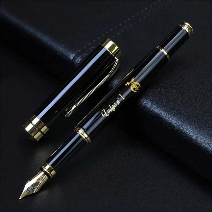 Shriners Pen - Black & Gold - Bricks Masons
