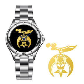 Shriners Wristwatch - Stainless Steel - Bricks Masons