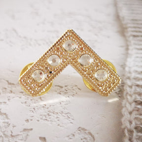 Worshipful Master Blue Lodge Lapel Pin - Square with Rhinestones - Bricks Masons